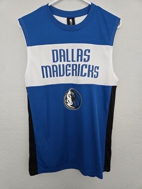 NBA Dallas Mavericks Sleeveless Jersey - Blue, White & Black, Mens Small